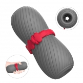 Серый эластичный мастурбатор с утяжкой - S-HANDE - в Воронеже купить с доставкой