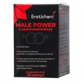 Капсулы для мужчин Erotichard male power с пантогематогеном - 20 капсул (0,370 гр.) - Erotic Hard - купить с доставкой в Воронеже