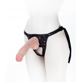 Податливый фаллос на трусиках Harness - 20,5 см. - LOVETOY (А-Полимер) - купить с доставкой в Воронеже