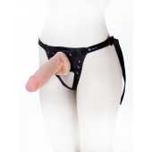 Страпон с регулируемым поясом - 19 см. - LOVETOY (А-Полимер) - купить с доставкой в Воронеже