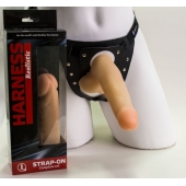 Приятный на ощупь фаллоимитатор на поясе Харнесс - 16,5 см. - LOVETOY (А-Полимер) - купить с доставкой в Воронеже