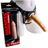 Фаллоимитатор телесного цвета на трусиках с плугом - 16,5 см. - LOVETOY (А-Полимер) - купить с доставкой в Воронеже