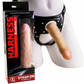 Телесная насадка-фаллос на трусиках с плугом - 16,5 см. - LOVETOY (А-Полимер) - купить с доставкой в Воронеже