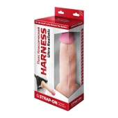 Страпон системы Харнесс: трусики с плугом и реалистичная насадка - 17,5 см. - LOVETOY (А-Полимер) - купить с доставкой в Воронеже