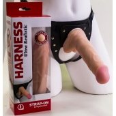 Страпон Harness из двух предметов: регулируемые трусики и насадка-фаллос - 17,5 см. - LOVETOY (А-Полимер) - купить с доставкой в Воронеже