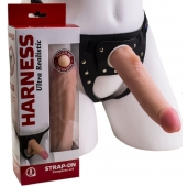 Реалистичный страпон Harness из трусиков и насадки-фаллоса - 18,5 см. - LOVETOY (А-Полимер) - купить с доставкой в Воронеже