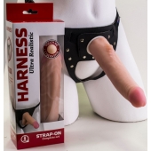 Реалистичный страпон Harness из трусиков и насадки-фаллоса - 18,5 см. - LOVETOY (А-Полимер) - купить с доставкой в Воронеже