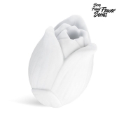 Белый нереалистичный мастурбатор в форме бутона цветка Lotus - 1137 - в Воронеже купить с доставкой