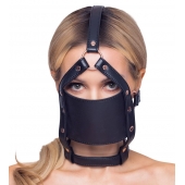 Черный намордник с кляпом-шаром Head Harness With A Gag - Orion - купить с доставкой в Воронеже