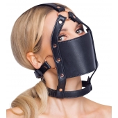 Черный намордник с кляпом-шаром Head Harness With A Gag - Orion - купить с доставкой в Воронеже