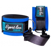 Сине-чёрные оковы на ноги из неопрена - Sitabella - купить с доставкой в Воронеже