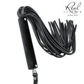 Черная кожаная плеть-флоггер - 84 см. - Notabu - купить с доставкой в Воронеже