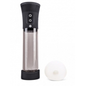 Черная автоматическая вакуумная помпа Pink Vibe с 2 уплотнительными кольцами - Pink Vibe - в Воронеже купить с доставкой