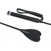 Чёрный стек с шлепком-сердечком - 70 см. - Sitabella - купить с доставкой в Воронеже