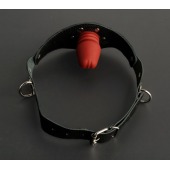 Кляп-фаллос на чёрных ремешках - Sitabella - купить с доставкой в Воронеже