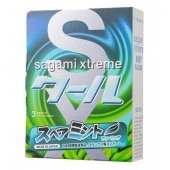 Презервативы Sagami Xtreme Mint с ароматом мяты - 3 шт. - Sagami - купить с доставкой в Воронеже