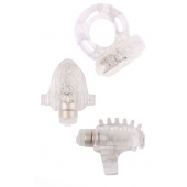 Набор из 3 прозрачных эрекционных колец с вибрацией Teasers Ring Kit - Chisa - в Воронеже купить с доставкой