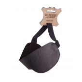 Чёрная широкая кожаная маска на глаза - Sitabella - купить с доставкой в Воронеже