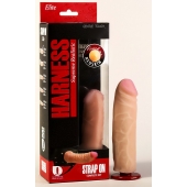 Страпон Харнесс: трусики с плугом и насадка из неоскин - 15,2 см. - LOVETOY (А-Полимер) - купить с доставкой в Воронеже