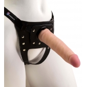 Телесный ультра реалистичный страпон с регулируемыми трусиками - 16,5 см. - LOVETOY (А-Полимер) - купить с доставкой в Воронеже