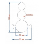 Силиконовый кляп-ёлочка на кожаных ремешках - Sitabella - купить с доставкой в Воронеже
