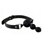 Силиконовый кляп-ёлочка на кожаных ремешках - Sitabella - купить с доставкой в Воронеже