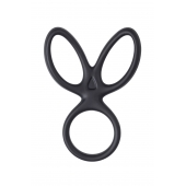 Черное тройное кольцо на пенис Kraken - A-toys - в Воронеже купить с доставкой