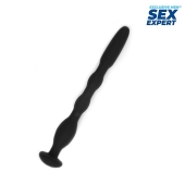 Черный силиконовый уретральный стимулятор - 10 см. - Sex Expert - купить с доставкой в Воронеже