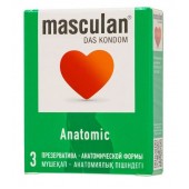 Презервативы анатомической формы Masculan Anatomic - 3 шт. - Masculan - купить с доставкой в Воронеже