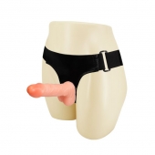 Поясной фаллос на черных трусиках - 15 см. - Baile - купить с доставкой в Воронеже