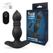 Черный анальный вибромассажер Sex Expert - 14,7 см. - Sex Expert - в Воронеже купить с доставкой