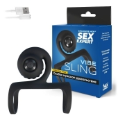 Черная вибронасадка на пенис Sex Expert - Sex Expert - в Воронеже купить с доставкой