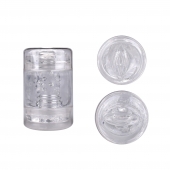 Прозрачный двусторонний мастурбатор Joy Cup - вагина и рот - Erokay - в Воронеже купить с доставкой