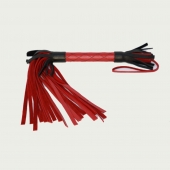 Красно-черная плетка из натуральной кожи - 51 см. - БДСМ Арсенал - купить с доставкой в Воронеже