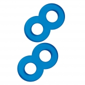 Комплект из 2 эрекционных колец-восьмерок 2-Pack Duo Cock And Ball Stamina Enhancement Ring - BlueLine - в Воронеже купить с доставкой