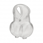 Прозрачная насадка-утяжка для мошонки Ball Sheath With Compression Cock Support - BlueLine - в Воронеже купить с доставкой