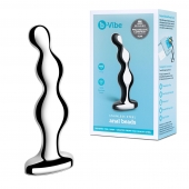 Стальной анальный фаллоимитатор для простаты Stainless Steel Anal Beads - 13 см. - b-Vibe - в Воронеже купить с доставкой