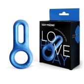 Голубое эрекционное кольцо с петлёй - 1137 - в Воронеже купить с доставкой