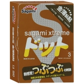 Презервативы Sagami Xtreme FEEL UP с точечной текстурой и линиями прилегания - 3 шт. - Sagami - купить с доставкой в Воронеже