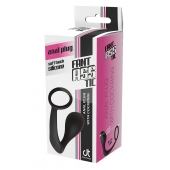 Черное эрекционное кольцо с анальной пробкой Anal Plug With Cockring - Dream Toys - в Воронеже купить с доставкой