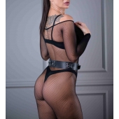 Черный кожаный пояс Sex Game - БДСМ Арсенал - купить с доставкой в Воронеже