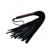 Кожаная плеть Sex Game с красным плетением на рукояти - 57 см. - БДСМ Арсенал - купить с доставкой в Воронеже