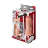 Телесный страпон Harness LESBI с вагинальной пробкой - 16,5 см. - LOVETOY (А-Полимер) - купить с доставкой в Воронеже