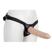 Пустотелый страпон MINI с бандажом - LOVETOY (А-Полимер) - купить с доставкой в Воронеже