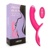 Розовый поясной вибратор с пультом ДУ - I-MOON - купить с доставкой в Воронеже