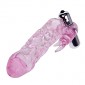 Насадка на фаллос с вибрирующим стимулятором - 17 см. - Baile - в Воронеже купить с доставкой