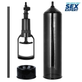 Черная вакуумная помпа с уплотнительной насадкой - Sex Expert - в Воронеже купить с доставкой