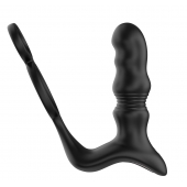 Черный вибростимулятор простаты с поступательными движениями и пультом ДУ - Secwell - в Воронеже купить с доставкой