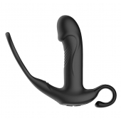 Черный пульсирующимй массажер простаты с вибрацией и пультом ДУ - 17,1 см. - Secwell - в Воронеже купить с доставкой