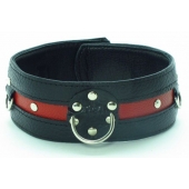 Черно-красный ошейник на пряжке - БДСМ Арсенал - купить с доставкой в Воронеже